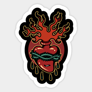 burning heart Sticker